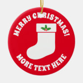 Cute Holiday kerstsok boom ornament (Voorkant)