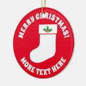 Cute Holiday kerstsok boom ornament (Links)