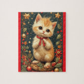 Cute Holiday Kitten  Legpuzzel (Verticaal)