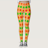 Cute Holiday-Leggings voor kerstmis, Red Green & R Leggings (Voorkant)