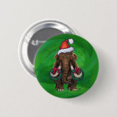 Cute Holiday Mastodon Button (Voorkant /achterkant)