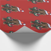 Cute Holiday Mastodon Cadeaupapier (Hoek)