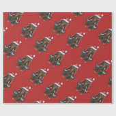 Cute Holiday Mastodon Cadeaupapier (Vlak)