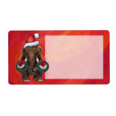 Cute Holiday Mastodon Etiket (Voorkant)
