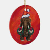 Cute Holiday Mastodon Keramisch Ornament (Rechts)