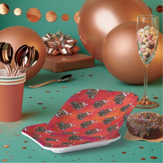 Cute Holiday Mastodon Papieren Bordje (Multi)