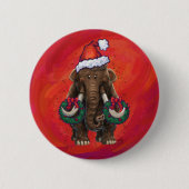Cute Holiday Mastodon Ronde Button 5,7 Cm (Voorkant)