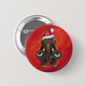 Cute Holiday Mastodon Ronde Button 5,7 Cm (Voorkant /achterkant)