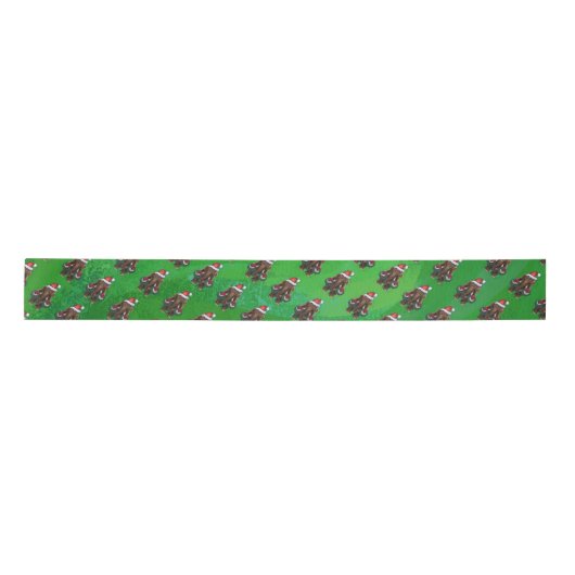 Cute Holiday Mastodon Satin Ribbon Satijnen Lint (Voorkant)