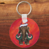 Cute Holiday Mastodon Sleutelhanger (Voorkant)