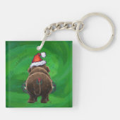 Cute Holiday Mastodon Sleutelhanger (Achterkant)