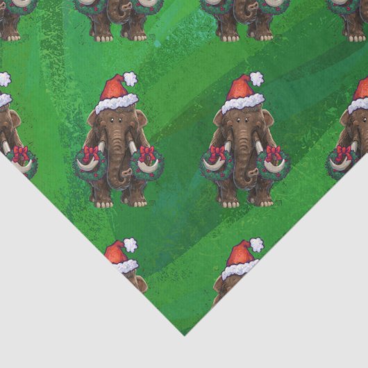 Cute Holiday Mastodon Tissue Paper Tissuepapier (Detail)