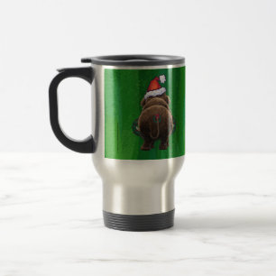 Cute Holiday Mastodon Travel Mug Reisbeker