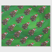 Cute Holiday Mastodon Wrapping Paper Cadeaupapier (Vlak)