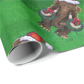Cute Holiday Mastodon Wrapping Paper Cadeaupapier (Rol Hoek)
