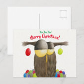 Cute Holiday Owl Briefkaart (Voorkant / Achterkant)