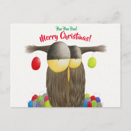 Cute Holiday Owl Briefkaart