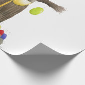 Cute Holiday Owl Cadeaupapier (Hoek)