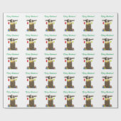 Cute Holiday Owl Cadeaupapier (Vlak)