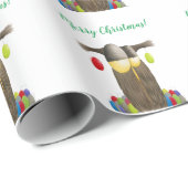 Cute Holiday Owl Cadeaupapier (Rol Hoek)