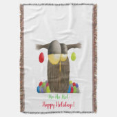 Cute Holiday Owl Deken (Voorkant Verticaal)