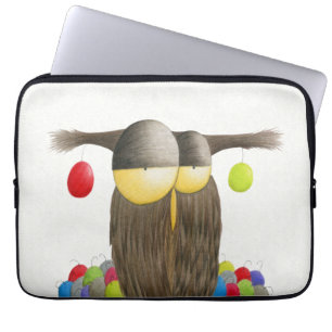 Cute Holiday Owl Laptop Sleeve