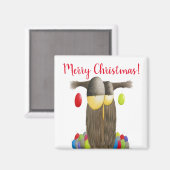 Cute Holiday Owl Magneet (Voorkant / Achterkant)