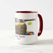 Cute Holiday Owl Mok (Voorkant rechts)