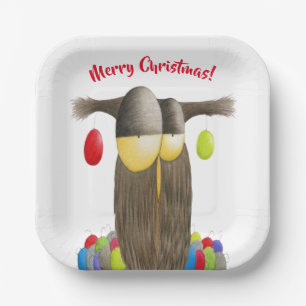 Cute Holiday Owl Papieren Bordje