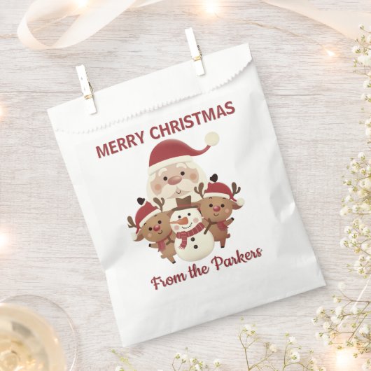 Cute Holiday  personalized favor gift bag  Bedankzakje (Geknipt)
