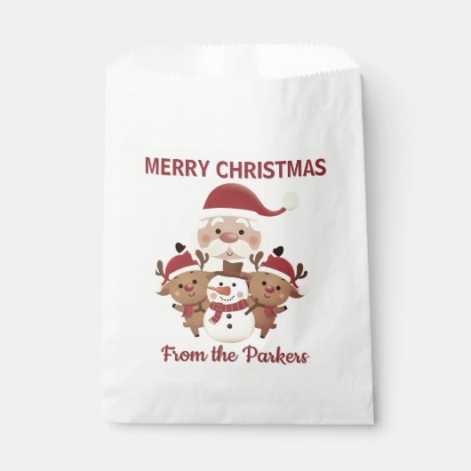 Cute Holiday  personalized favor gift bag  Bedankzakje (Voorkant)