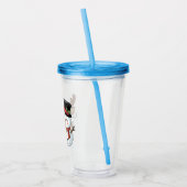 Cute Holiday Reindeer & Snowman Acryl Drinkbeker (Links)