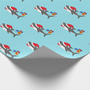 Cute Holiday Shark Cadeaupapier