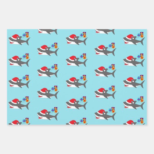 Cute Holiday shark Inpakpapier Vel (Voorkant)