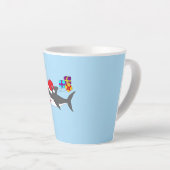 Cute Holiday Shark Latte Mok (Rechterhoek)