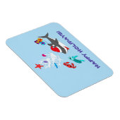 Cute Holiday Shark Magnet Magneet (Rechterzijde)