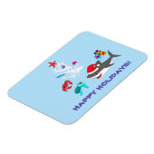 Cute Holiday Shark Magnet Magneet (Linkerzijde)