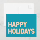 Cute Holiday Simple Typography Pink and Blue Briefkaart (Voorkant / Achterkant)