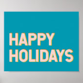 Cute Holiday Simple Typography Pink and Blue Poster (Voorkant)