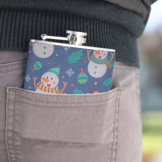 Cute Holiday Snowman  Heupfles (Voorbeeld)