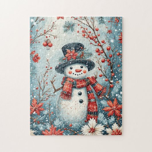 Cute Holiday Snowman Legpuzzel (Verticaal)