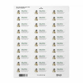 Cute Holiday Snowman Return Address Label (Full Sheet)