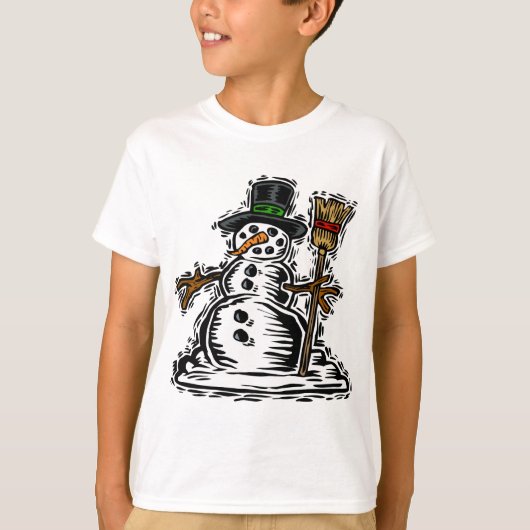 Cute Holiday Snowman T-shirt (Voorkant)