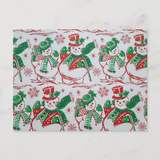 Cute  Holiday Snowmen Briefkaart (Voorkant)