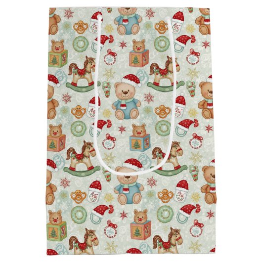 Cute Holiday Toys Gift Bag Medium Cadeauzakje (Achterkant)