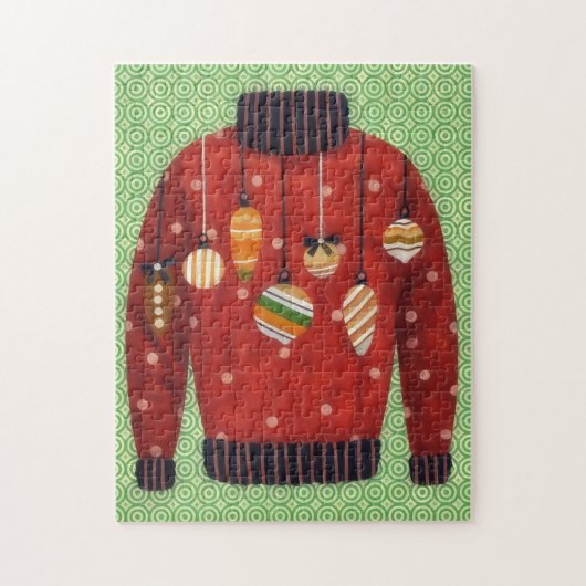 Cute Holiday Ugly Sweater Puzzle Art Legpuzzel (Verticaal)