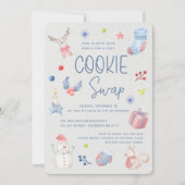 Cute Holiday Waterverf Kerstkoekjeswisselaar Kaart (Voorkant)