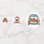 CUTE HOLIDAY WINTER CHRISTMAS SWEATERS CONFETTI (Achterkanten)