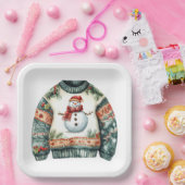 CUTE HOLIDAY WINTER CHRISTMAS SWEATERS PAPIEREN BORDJE (Feest)