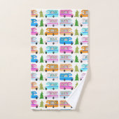 Cute Holiday Xmas RV Camper Motorhome Kerstmis Bad Handdoek (Handdoek)